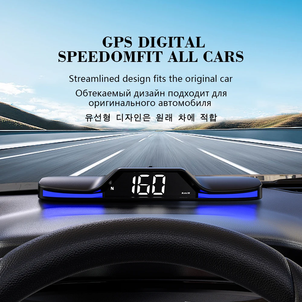 Geyiren G15 GPS Car HUD Digital Speedometer Head Up Display Support Speed - £23.58 GBP