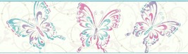York Wallcoverings Growing Up Kids Butterfly/Scroll Removable, Silver Grey - £30.37 GBP