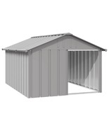 vidaXL Dog House Anthracite Galvanized steel Large Durable Dog House - $338.23 CAD