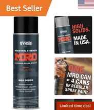 Durable Rust-Resistant Flat Black Spray Paint - 16oz Aerosol - High Solids - $30.18