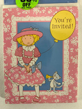 Blowout - Vintage Holly Hobbie Invitations 16 Cards / Envelopes Your Invited - $8.91