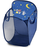 Kids Fun LED Space Ship Light-Up Mesh Pop-Up Hamper, Collapsible Space S... - $15.13