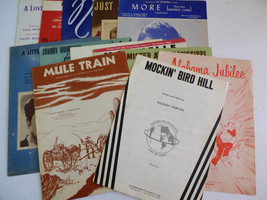 Vtg Lot Of 13 Mid Century Sheet Music Songs Lyrics Collectible Collection - £30.29 GBP