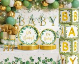 Girl Boy Sage Green Baby Shower Decorations, 245 Pcs Boho Gender Reveal ... - $80.99