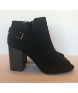 Women&#39;s Peep Toe / Open Toe Ankle Boots Size 9.5 Black Apt.9 NEW NBW - £36.76 GBP