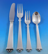 Vendome by Peter Hertz Danish Sterling Silver Flatware Set for 12 Service 51 Pcs - £4,755.48 GBP