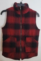 Womens S Be Cool Los Angeles Black/Red Plaid Puffy Vest - $350.81 MXN