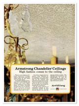 Armstrong Chandelier Ceilings High Fashion Vintage 1972 Full-Page Magazi... - £7.72 GBP