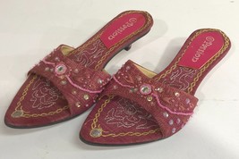 Passion Floral Embroidered Size 6 Six Womens Shoes - $14.58