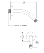 HELVEX Explora Bathroom Shower Head with Shower Arm Solid Brass, Matte B... - $64.35