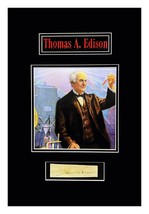 Thomas A Edison Document Cut Signature Museum Framed Ready to Display - £1,478.87 GBP