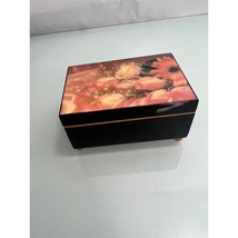 Floral Lacquerware Music Jewelry box by Colibri - $9.87