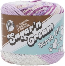 Lily Sugar&#39;n Cream Yarn - Scrub Off-Pretty Purple - £19.51 GBP