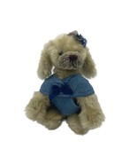 TY ATTIC TREASURE CAREY the Dog Retired Jointed Plush w/Lace Hat &amp; Vest - £7.31 GBP