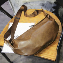 PU Leather Men Women Shoulder Bag Sling Crossbody Chest Travel Outdoor Backpack  - £22.36 GBP