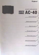 Roland AC-40 Acoustic Chorus Guitar Amp Original Owner&#39;s Manual Booklet. - £19.34 GBP