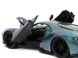 2017 Ford GT Blue Metallic with Pink and Black Stripes &quot;Pink Slips&quot; Series 1/24  - £33.35 GBP