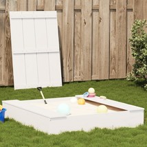 vidaXL Sandpit White Solid Pine Wood Medium Durable Wooden Sandpit - $270.32