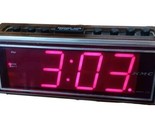 Vintage Woodgrain Digital Alarm Clock KMC Model 526N His and Her Alarms - $12.82