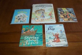 Vintage Christian Bible Stories Jesus Jonah Daniel In The Lion&#39;s Den Book Lot - £12.26 GBP
