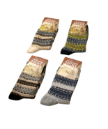 4 Pair Men&#39;s Faux Lambs Wool Socks Winter Crew Sock Warm Hiking Mid Calf... - $18.84 CAD