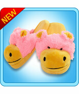 Pillow Pets Authentic Neonz Hippo Slippers Toy Gift - check size chart - $34.23 CAD