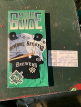 1994 Milwaukee Brewers Baseball media guide Schedule Spring Training Ticket - £11.98 GBP
