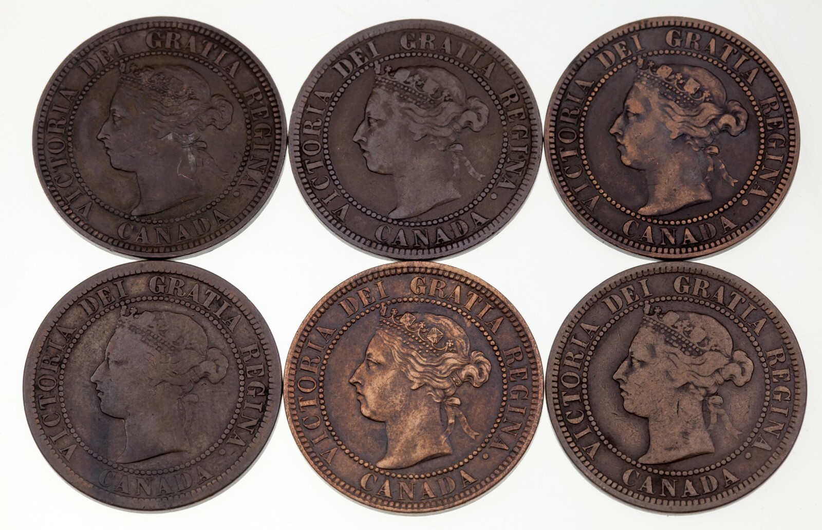 Canada Full Of 6 Big Centimes (1876-H to 1901) End + XF + Condition-
show ori... Item image 2