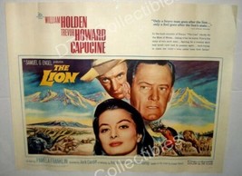 Lion, The 1962-WILLIAM HOLDEN-HALF Sheet Jungle Fn - £42.78 GBP