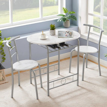 VECELO 3-Piece Dining Table Set for Kitchen Breakfast Nook, - $188.97