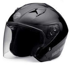 Harley-Davidson Men’s 3/4 helmet with sun shield, gloss black, size XL - £47.40 GBP