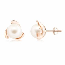 Freshwater Pearl Stud Earrings in 14K Gold (AAA, 9MM) - £246.76 GBP