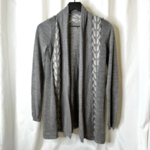 Knitted &amp; Knotted Womens AnThRoPoLOgiE Open Gray Sweater Sz S Small - £15.71 GBP