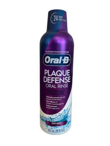 (1) Oral-B Plaque Defense Oral Rinse Soft Mint Mouthwash 16 Fl Oz Exp 11/2024 - $39.59