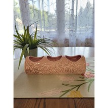 Vintage Red Wing Pottery Log Planter, Vine Pink Speckled 10&quot; USA 440 - $42.00