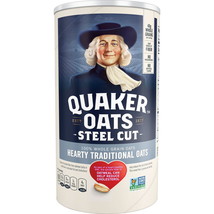 Steel Cut Traditional Oatmeal, Cook on Stove or Microwave, 30 Oz Canister - £14.80 GBP