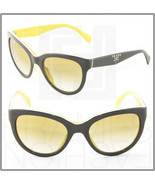 PRADA Hexagonal Gray Yellow Color Block Cat Eye Sunglasses 05P PR05PS Au... - £141.43 GBP