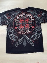 Bike Week 2012 T-Shirt Men&#39;s XL Broken Spoke Saloon Chains All Over Back... - £14.23 GBP
