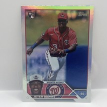 2023 Topps Update Series Baseball Jeter Downs RC US145 Rainbow Foil Nationals - £1.85 GBP