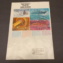 Vintage Print Ad Timken Bearings Snowmobile Ship 1964 Ephemera 11&quot; x 7 3/4&quot; - $7.83