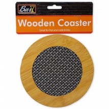 Wooden Coaster with Basketweave Pattern - $6.96
