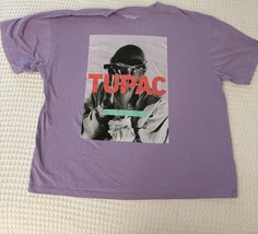 Women&#39;s Tupac Oversized Short Sleeve Graphic T-Shirt - Purple Size Large - $291.94 MXN