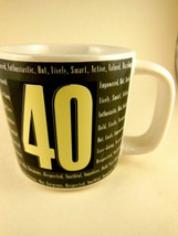 40th Russ Berrie Birthday Mug Forty Over The Hill Series 12 oz Stoneware... - £10.11 GBP