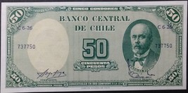 1960s 50 Pesos Banco de Chile - £3.94 GBP