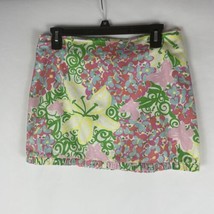 Lilly Pulitzer Multicolored Floral Mini Skirt with  Women&#39;s Size 2 Pink Yellow - £18.70 GBP