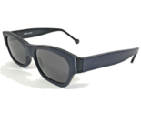Vintage la Eyeworks Sunglasses MILES Matte Blue Thick Rim Frames Gray Le... - $70.06
