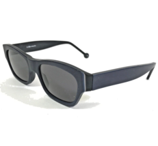 Vintage la Eyeworks Sunglasses MILES Matte Blue Thick Rim Frames Gray Lenses - £54.86 GBP