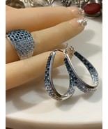 Ring Chelsea Taylor CT Ombre Blue crystals Sterling Silver Ring Sz 7.75 ... - $115.00