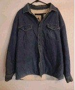 Vtg NW Terr. Shacket Mens 2XL Barn Chore Jacket Blu Jean Fleece Lined 90... - $555.93 MXN