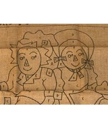 Rug Hook Tufting Printed Burlap RAG DOLLS T-623  Large 24 x 36  Rug Craf... - €21,03 EUR
